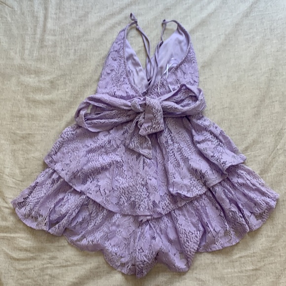 Purple Ruffled Romper - Picture 4 of 5